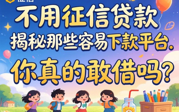 哪里有不用征信的贷款？揭秘那些容易下款的平台，你真的敢借吗？