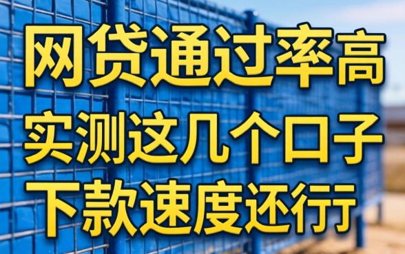 哪一家网贷通过率高点？实测这几个口子下款速度还行