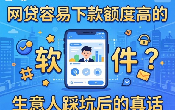 什么网贷容易下款额度高的软件？生意人踩坑后的真话
