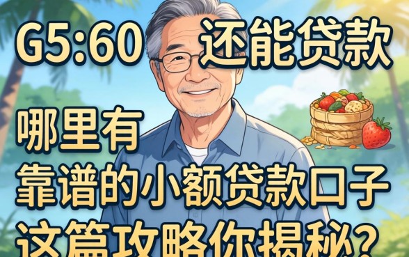 55到60岁还能贷款吗?哪里有靠谱的小额贷款口子?这篇攻略为你揭秘