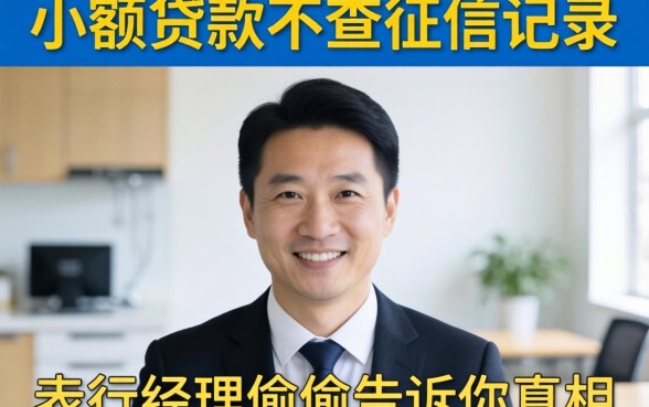 哪款小额贷款不查征信记录？支行经理偷偷告诉你真相