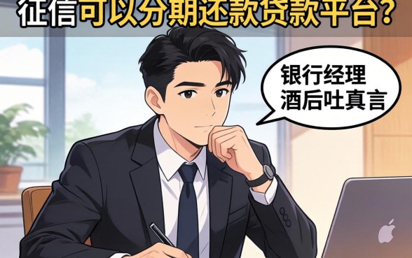 不看征信可以分期还款的贷款平台?银行经理酒后吐真言