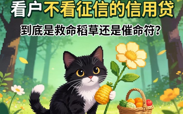 2026年黑户不看征信的信用贷,到底是救命稻草还是催命符?