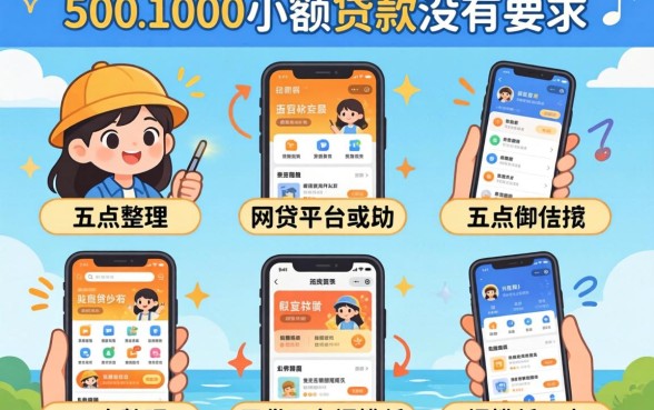 500-1000的小额贷款没有要求，整理五个网贷平台门槛低一点的软件