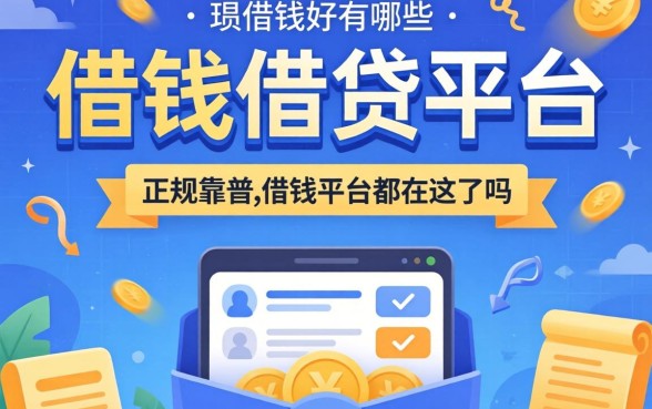 2026好借钱的借贷平台有哪些？正规靠谱的借钱平台都在这了吗？