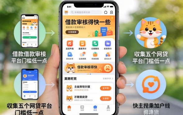 哪个借款审核得快一些，归集五个网贷平台门槛低一点的软件