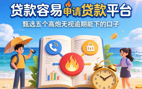 借款容易申请的贷款平台，甄选五个高炮无视逾期能下的口子