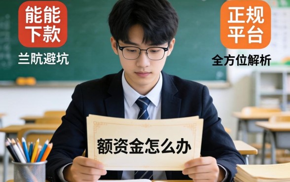 大学生急需大额资金怎么办？哪些正规平台能下款？全方位解析助你避坑