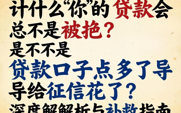 为什么你的贷款总是被拒？是不是贷款口子点多了导致征信花了？深度解析与补救指南