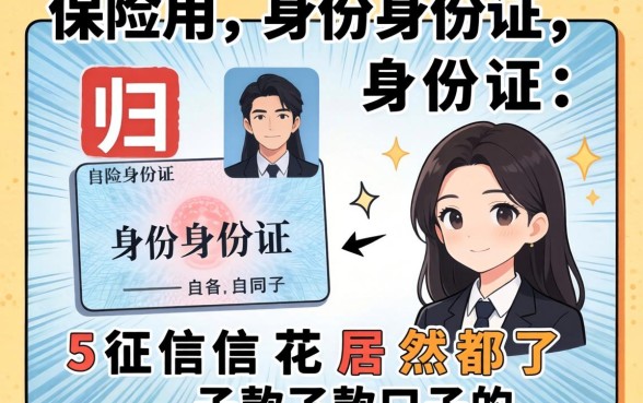 保险用身份证，归纳五个征信花居然都下款了的口子