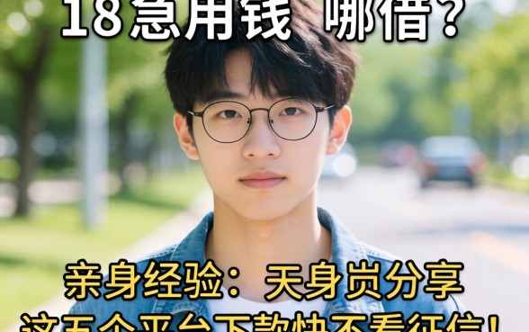 刚满18岁急用钱去哪借?亲身经历分享,这五个平台下款快不看征信!