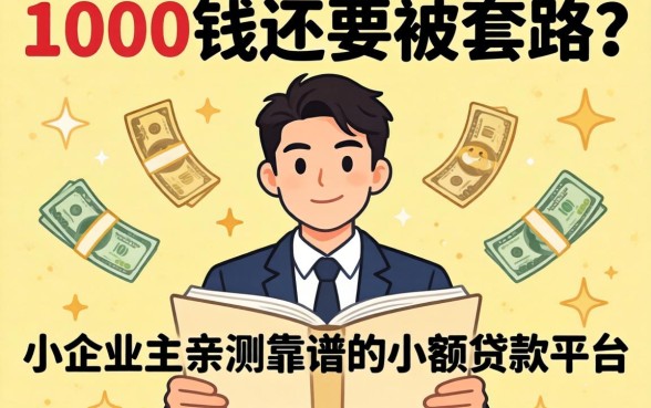 借1000块钱还要被套路?小企业主亲测靠谱的小额贷款平台