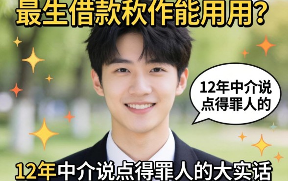 刚成年借款软件能用吗？12年中介说点得罪人的大实话