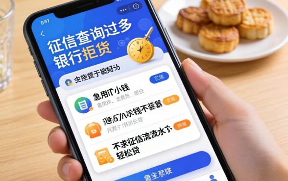 因征信查询过多被银行拒贷,汇总5个急用小钱不求征信流水轻松贷的软件