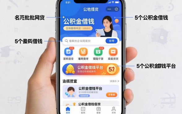 2026手机不实名能批的网贷，详细阐述5个公积金借钱平台
