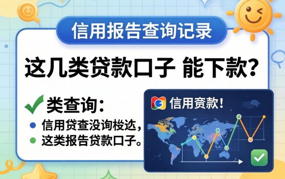 信用报告查询记录不会出现哪类查询？这几类贷款口子能下款