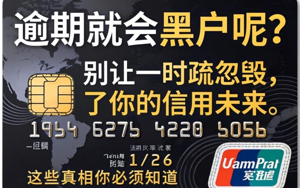 信用卡逾期就会黑户呢？别让一时的疏忽毁了你的信用未来，这些真相你必须知道