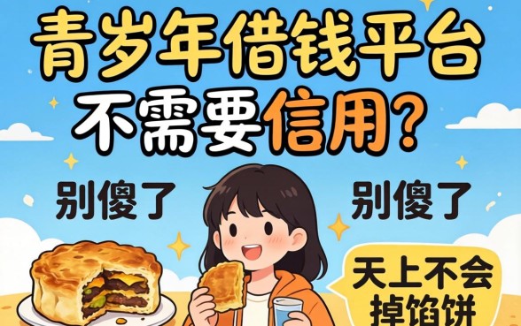 20岁以下借钱平台不需要信用？别傻了，天上不会掉馅饼