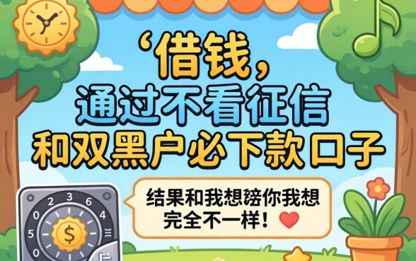 我试了那些借钱好通过不看征信和双黑户必下款的口子，结果和我想的完全不一样