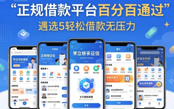 不看征信的正规借款平台百分百通过,遴选五个轻松借款无压力软件