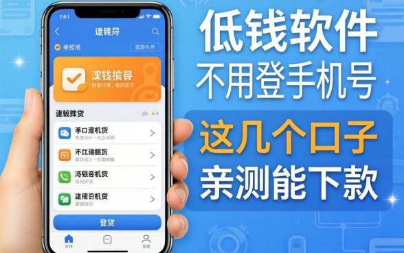 借钱软件不用登手机号,这几个口子亲测能下款