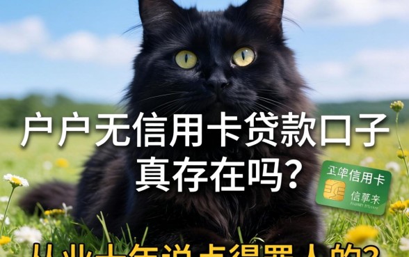 黑户无信用卡贷款口子真存在吗？从业十年说点得罪人的