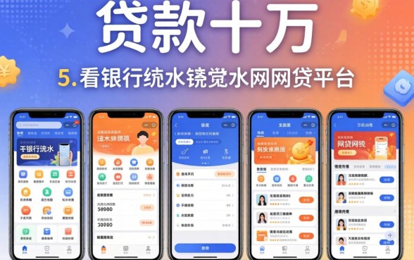 可以贷款十万的平台,条列5个看银行流水的网贷软件