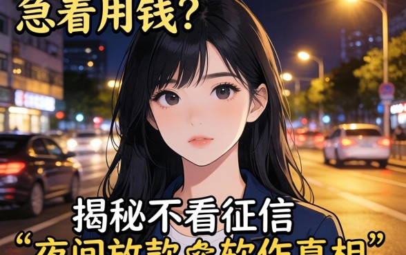 半夜急着用钱?揭秘不看征信夜间放款的软件真相
