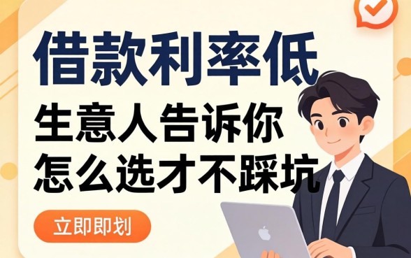 什么app借款利率低？生意人告诉你怎么选才不踩坑