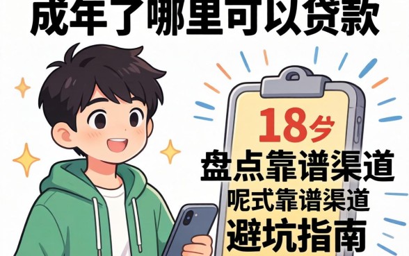 刚满18岁想借钱?成年了哪里可以贷款呢?盘点靠谱渠道与避坑指南
