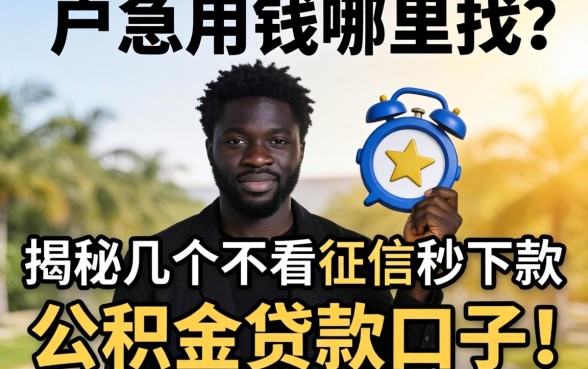 黑户急用钱哪里找?揭秘几个不看征信秒下款的公积金贷款口子!