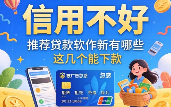 信用不好推荐贷款软件有哪些？别被广告忽悠，这几个能下款
