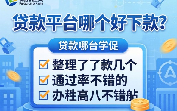 2026年贷款平台哪个好下款的?整理了几个通过率不错的
