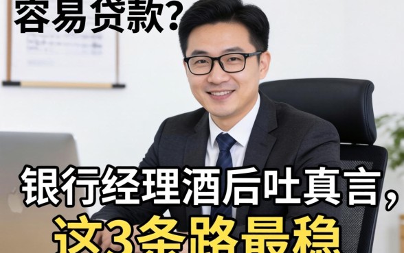 哪里有容易贷款的？银行经理酒后吐真言，这3条路最稳