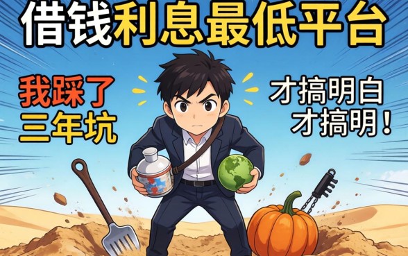 2026年借钱利息最低的平台，我踩了三年坑才搞明白