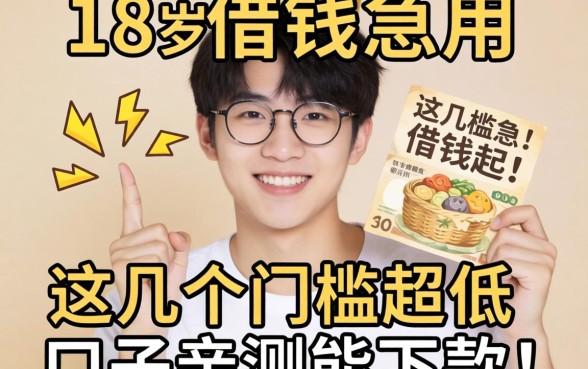 刚满18岁想借钱急用？这几个门槛超低的口子亲测能下款！