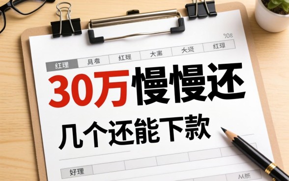 哪里可以借30万慢慢还？整理了几个还能下款的口子