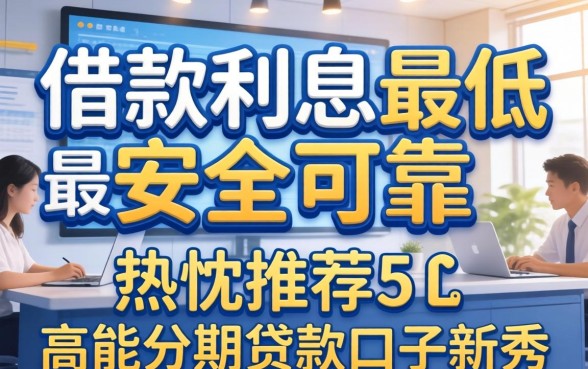 哪里借款利息最低最安全可靠，热忱推荐五个高能分期贷款口子新秀