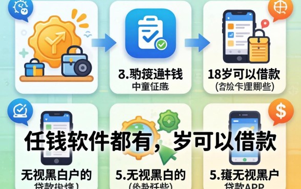 借钱软件都有哪些18岁可以借款的，归纳五个无视黑白户的贷款app