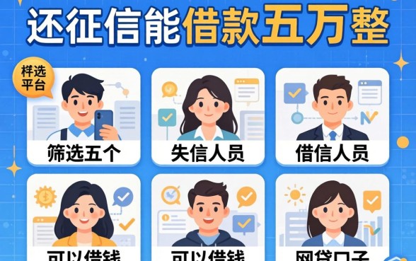 不查征信能借款五万整的平台，筛选五个失信人员可以借钱的网贷口子