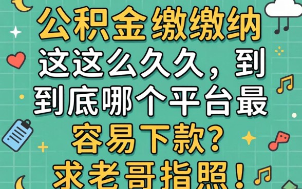公积金缴纳这么久，到底哪个平台最容易下款？求老哥指点！