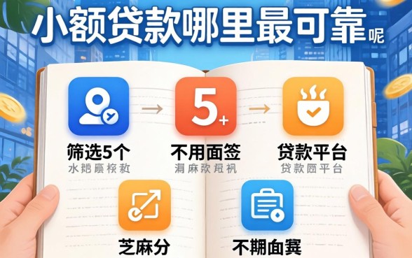 2026小额贷款哪里最可靠呢，筛选5个不用面签和芝麻分的贷款平台