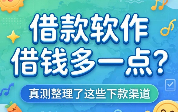 什么借款软件借钱多一点？实测整理了这些下款渠道