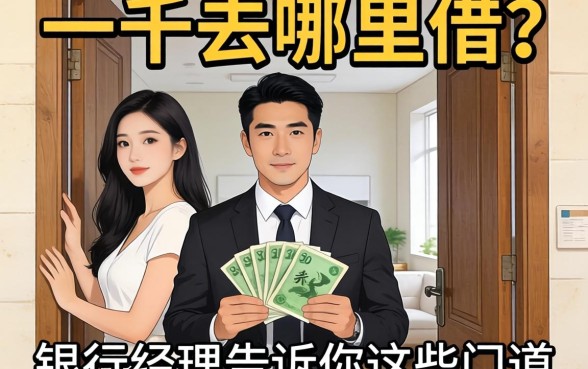 借一千去哪里借？银行经理告诉你这些门道