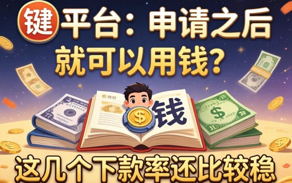 借钱平台通过申请之后就可以用钱了，这几个下款率还比较稳