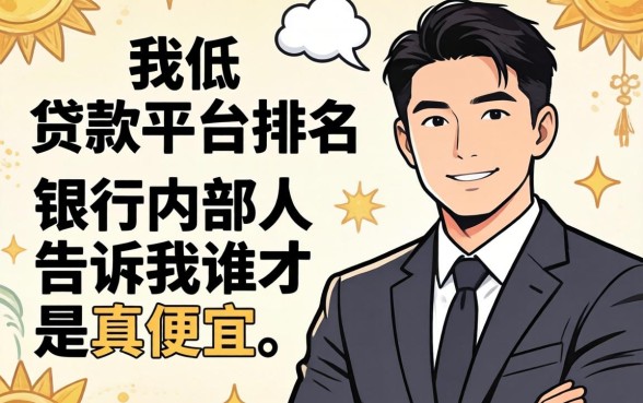 利息低的贷款平台排名？银行内部人告诉你谁才是真便宜
