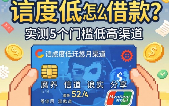 信用度低怎么借款？实测5个门槛低的渠道分享