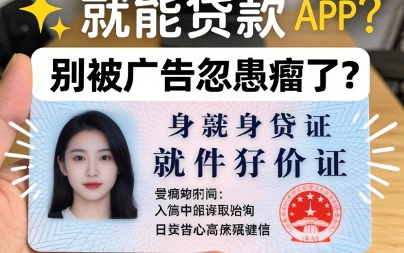 只用身份证就能贷款的app？别被广告忽悠瘸了