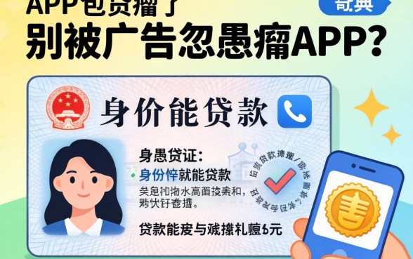 只用身份证就能贷款的app？别被广告忽悠瘸了
