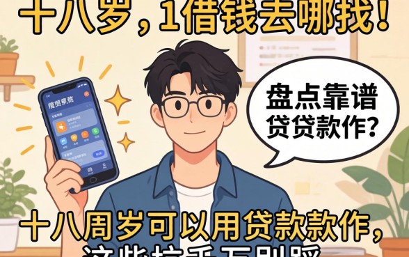 刚满十八岁想借钱去哪找？盘点靠谱的十八周岁可以用的贷款软件，这些坑千万别踩
